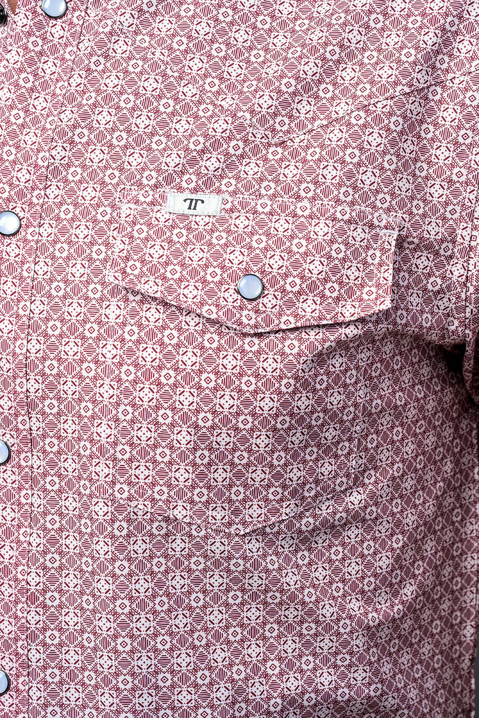 Ferrell Diamond Red Short Sleeve Snap Shirt