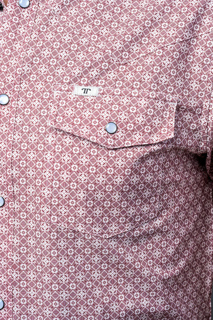 Ferrell Diamond Red Short Sleeve Snap Shirt