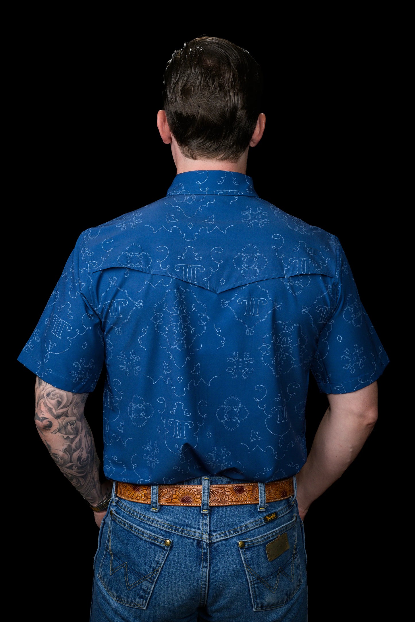 Ferrell The Carson - Blue Short Sleeve Snap Shirt