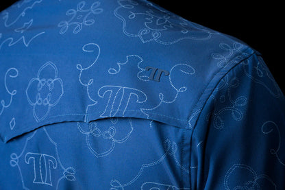 Ferrell The Carson - Blue Short Sleeve Snap Shirt