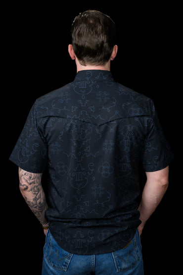 Ferrell The Carson - Black Short Sleeve Snap