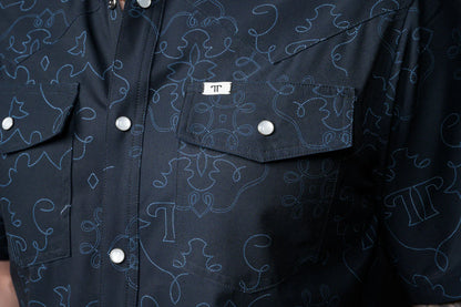 Ferrell The Carson - Black Short Sleeve Snap