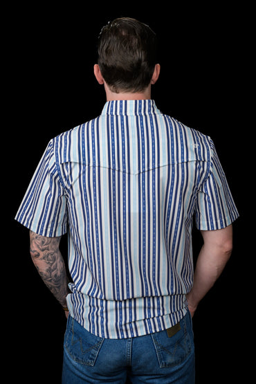Ferrell The Wyatt - Blue Short Sleeve Snap Shirt