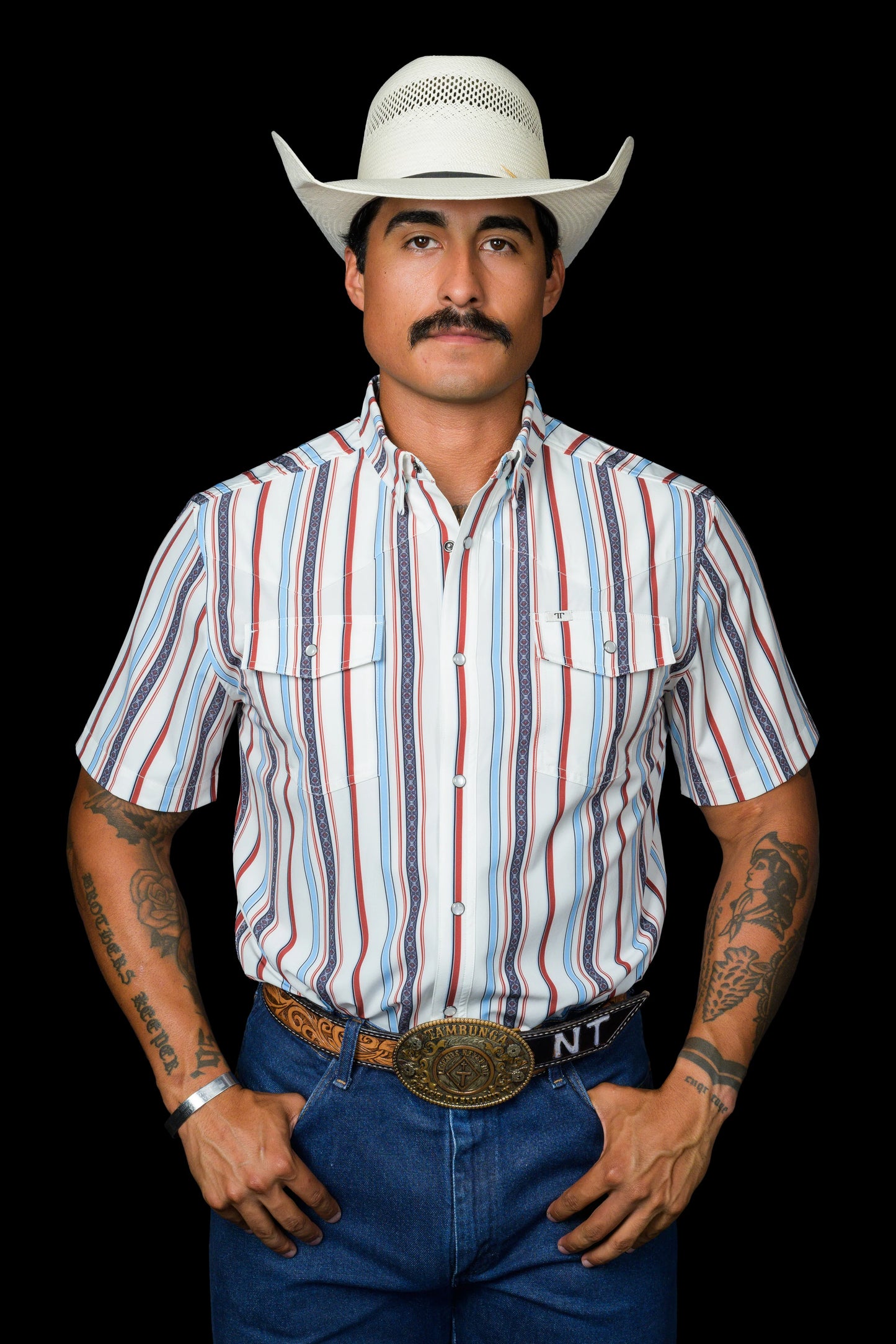 Ferrell The Brooks in White - Short Sleeve Snap Shirt