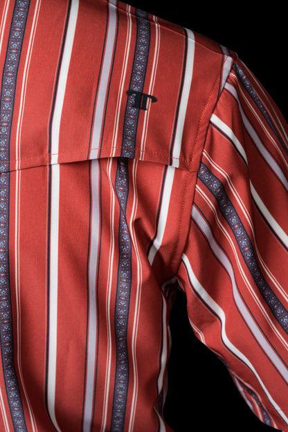 Ferrell The Brooks in Red - Short Sleeve Snap Shirt
