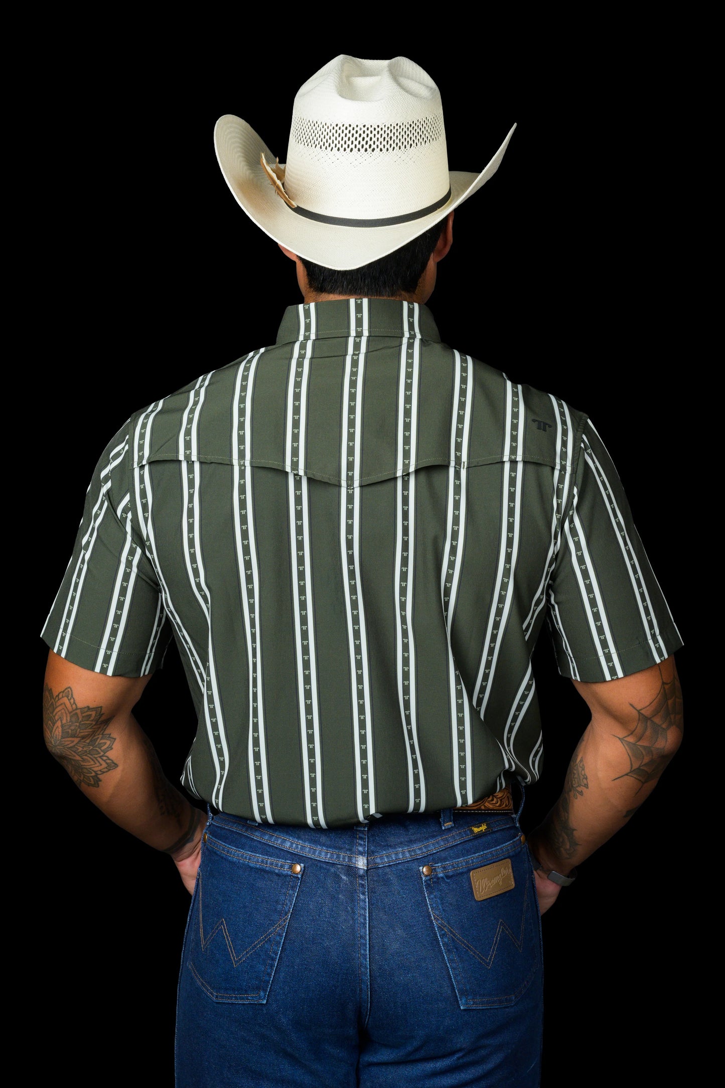 Ferrell The Tucker in Green - Short Sleeve Snap Shirt