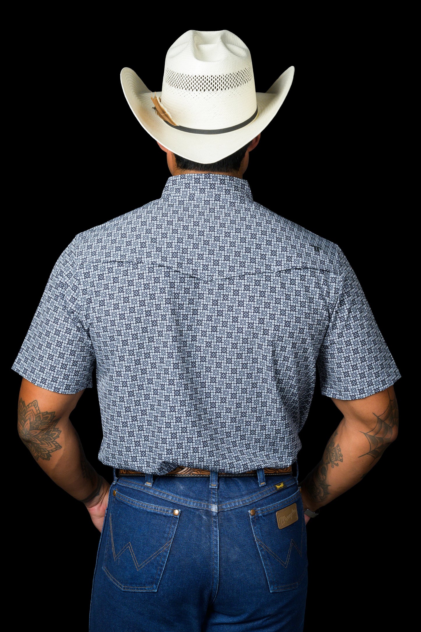 Ferrell The Colton in Blue - Short Sleeve Snap Shirt