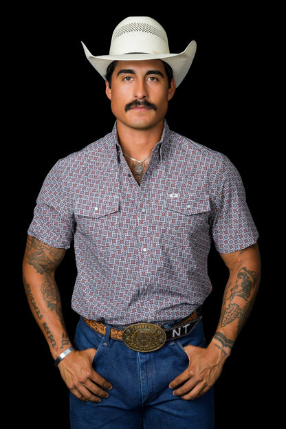 Ferrell The Colton in Red - Short Sleeve Snap Shirt