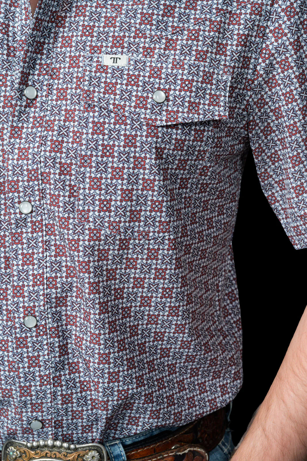 Ferrell The Colton in Red - Short Sleeve Snap Shirt
