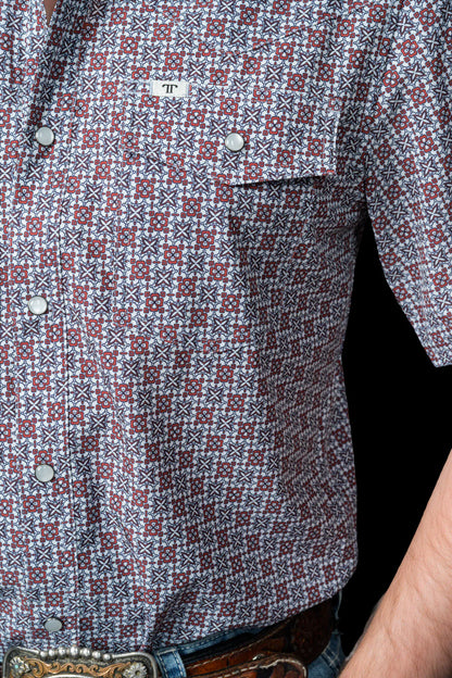 Ferrell The Colton in Red - Short Sleeve Snap Shirt