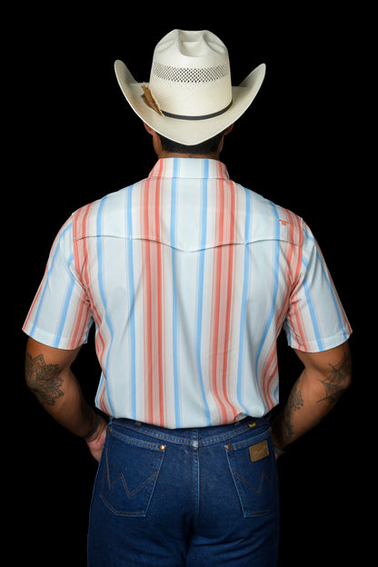 Ferrell The Harrison In Salmon - Short Sleeve Snap Shirt