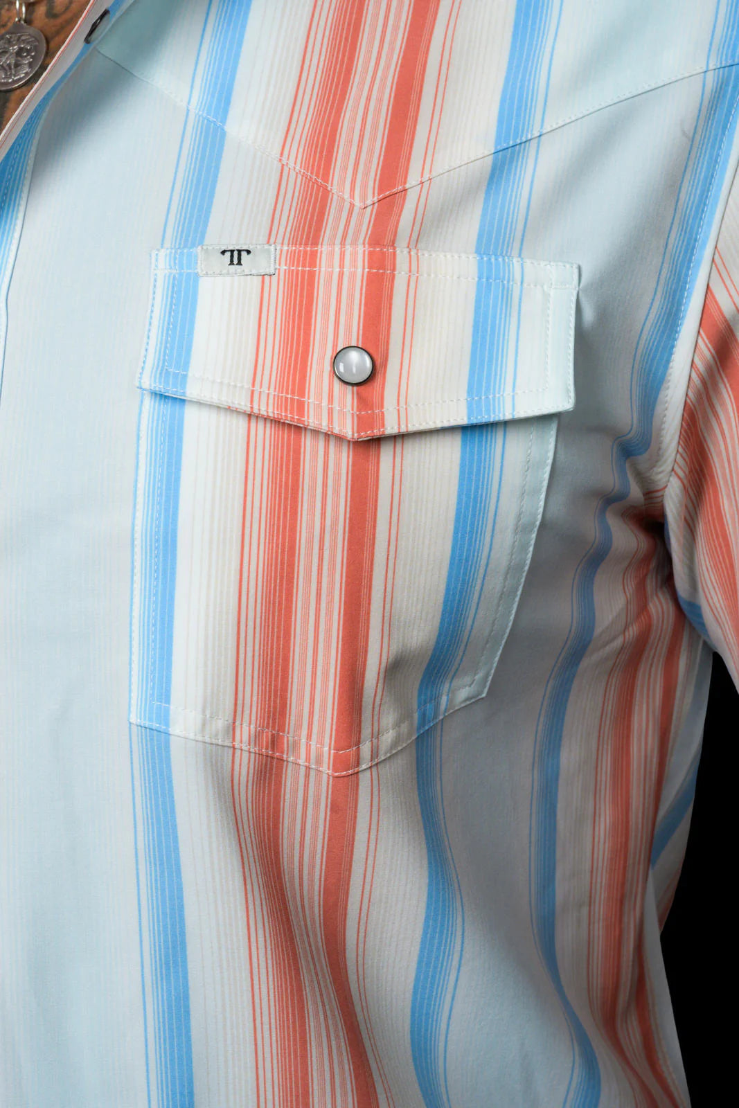 Ferrell The Harrison In Salmon - Short Sleeve Snap Shirt