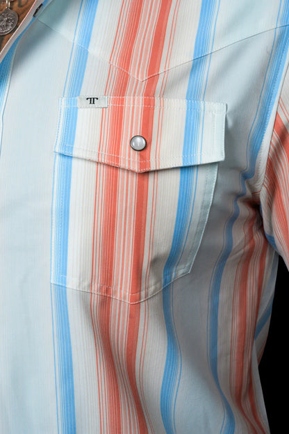 Ferrell The Harrison In Salmon - Short Sleeve Snap Shirt