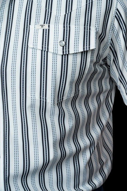Ferrell The Jake in White - Short Sleeve Snap Shirt