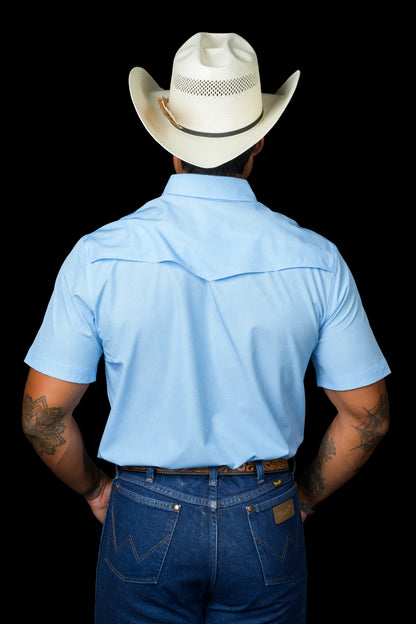 Ferrell The Carson - Light Blue Short Sleeve Pearl Snap Shirt