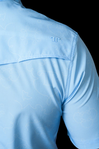 Ferrell The Carson - Light Blue Short Sleeve Pearl Snap Shirt