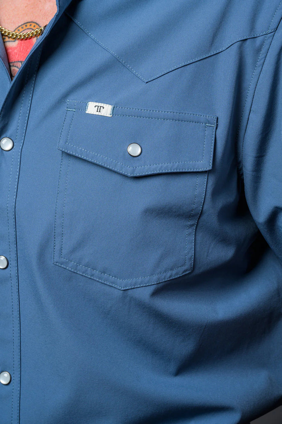 Ferrell CORE - Blue Short Sleeve Snap Shirt