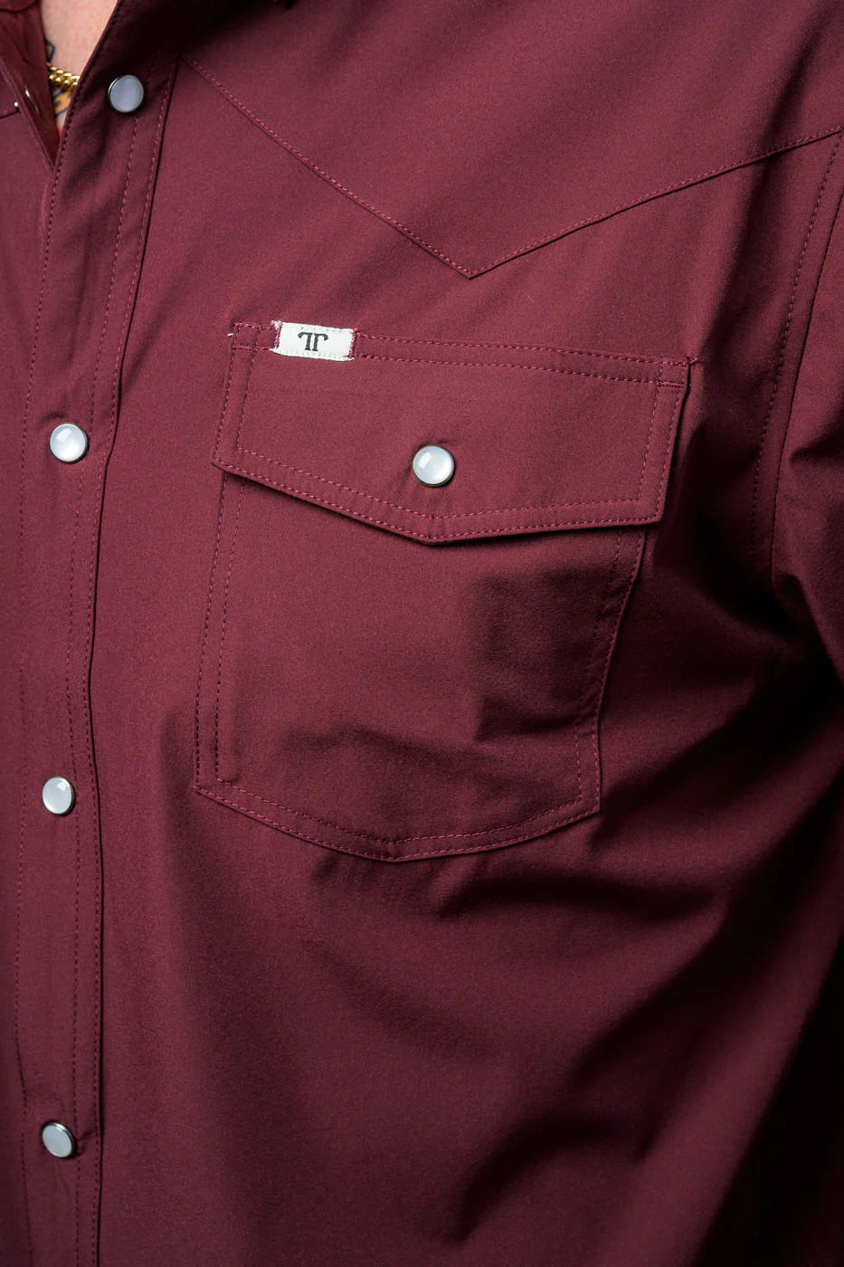 Ferrell CORE - Maroon Short Sleeve Snap Shirt