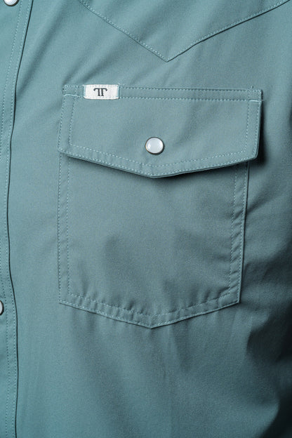 Ferrell CORE - Aqua Short Sleeve Snap Shirt