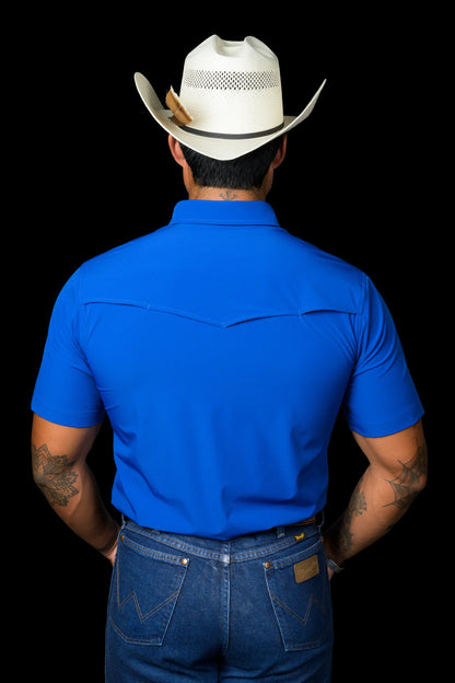 Ferrell CORE - Cobalt Blue Short Sleeve Pearl Snap Shirt