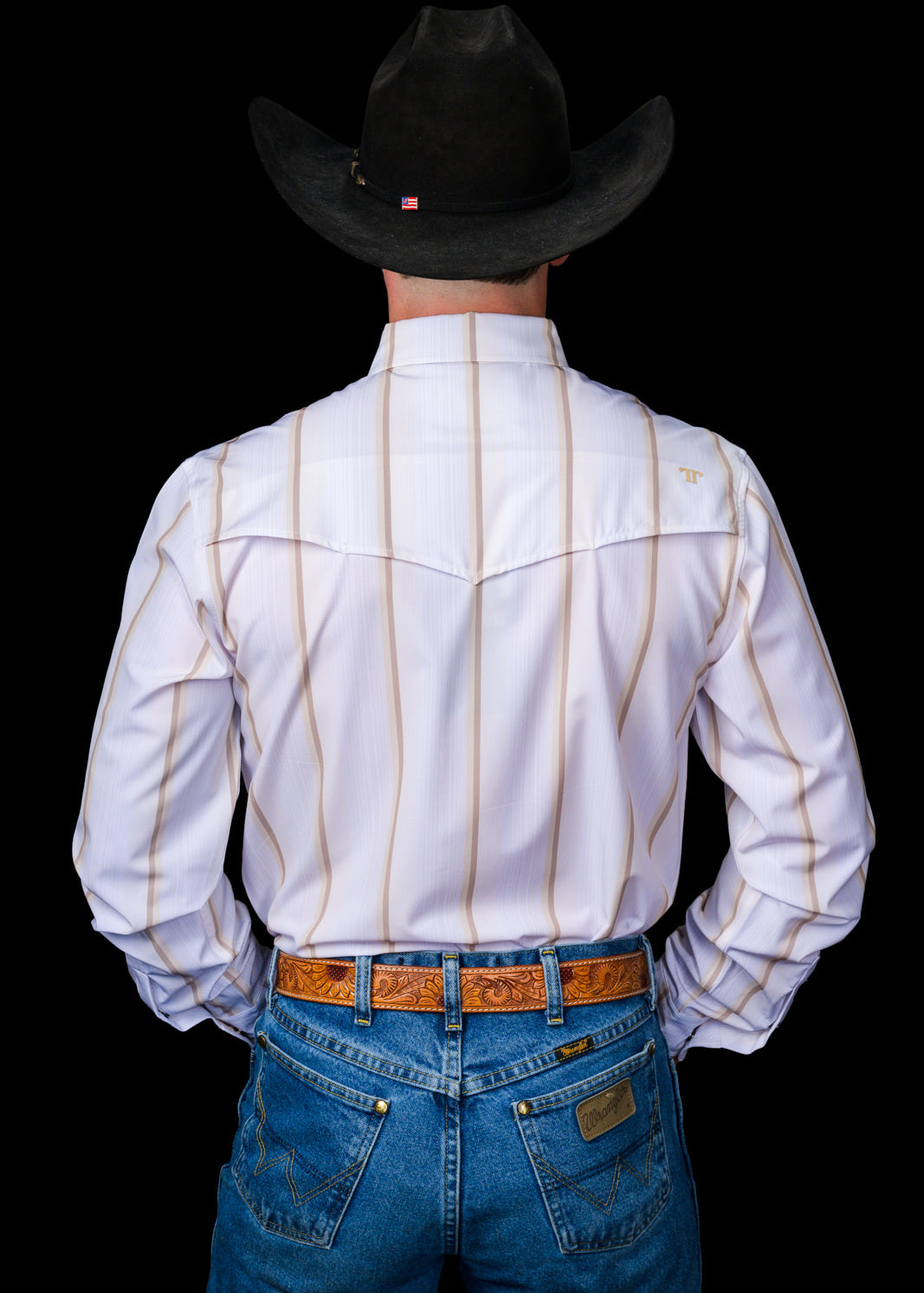 Ferrell The Tristan Long Sleeve Pearl Snap Shirt in Cream