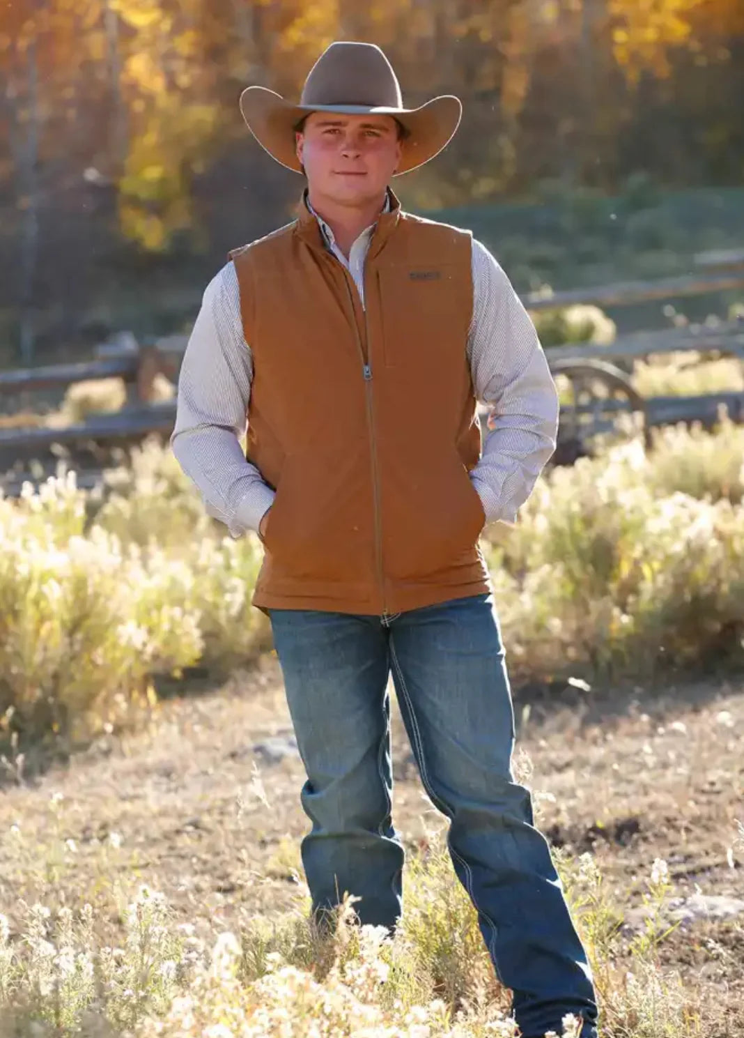 Cinch Brown Canvas Vest