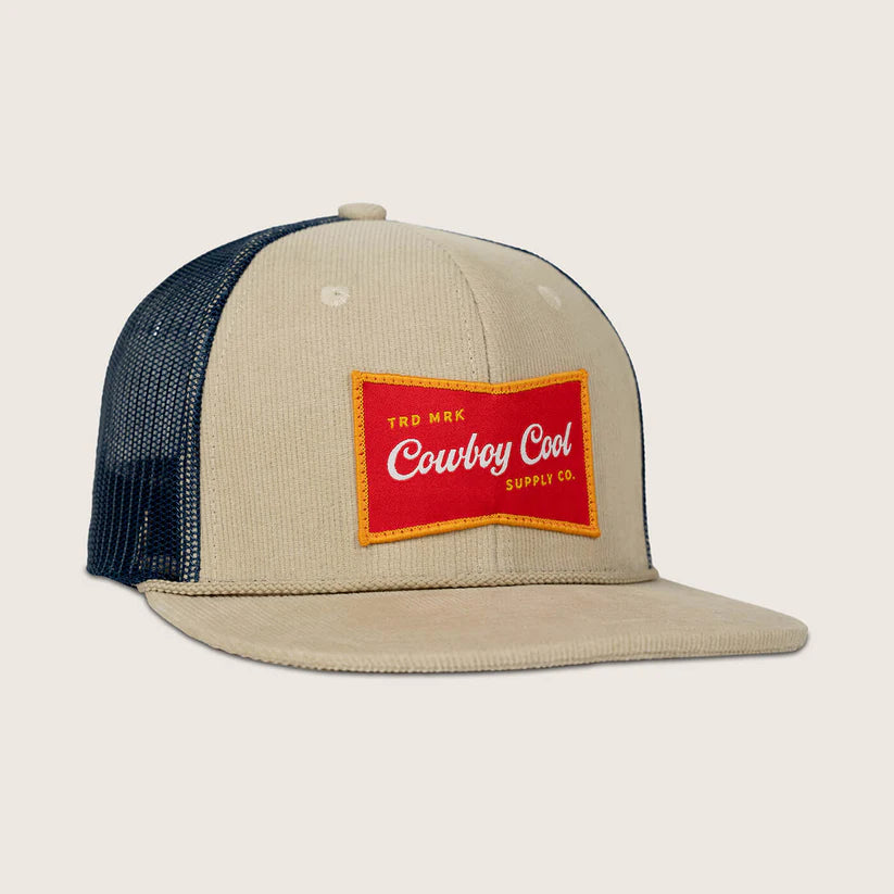 Tan & Navy Banquet Hat