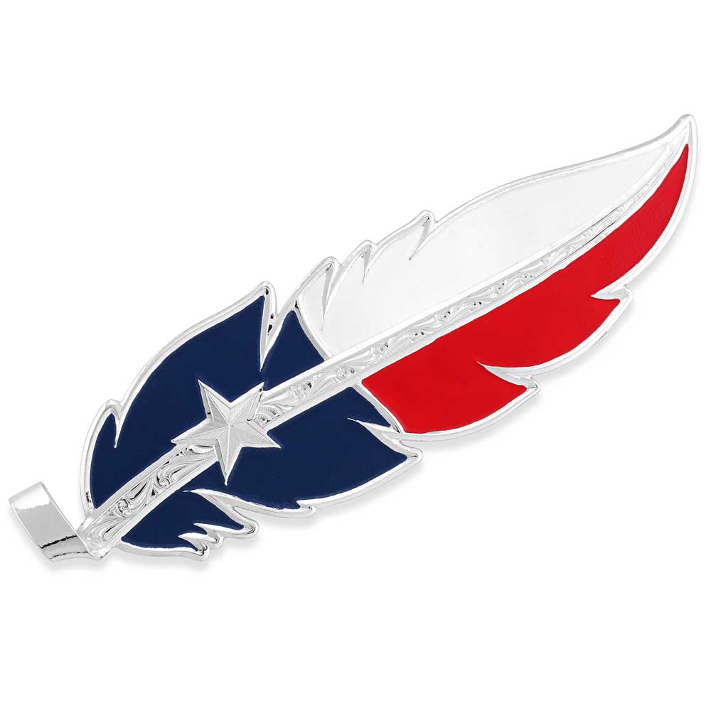 Montana Silversmith Texas Flag Hat Feather