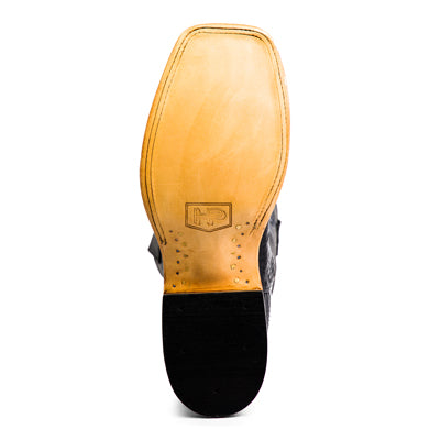 AB Top Hand Collection Black Caiman Belly Boots