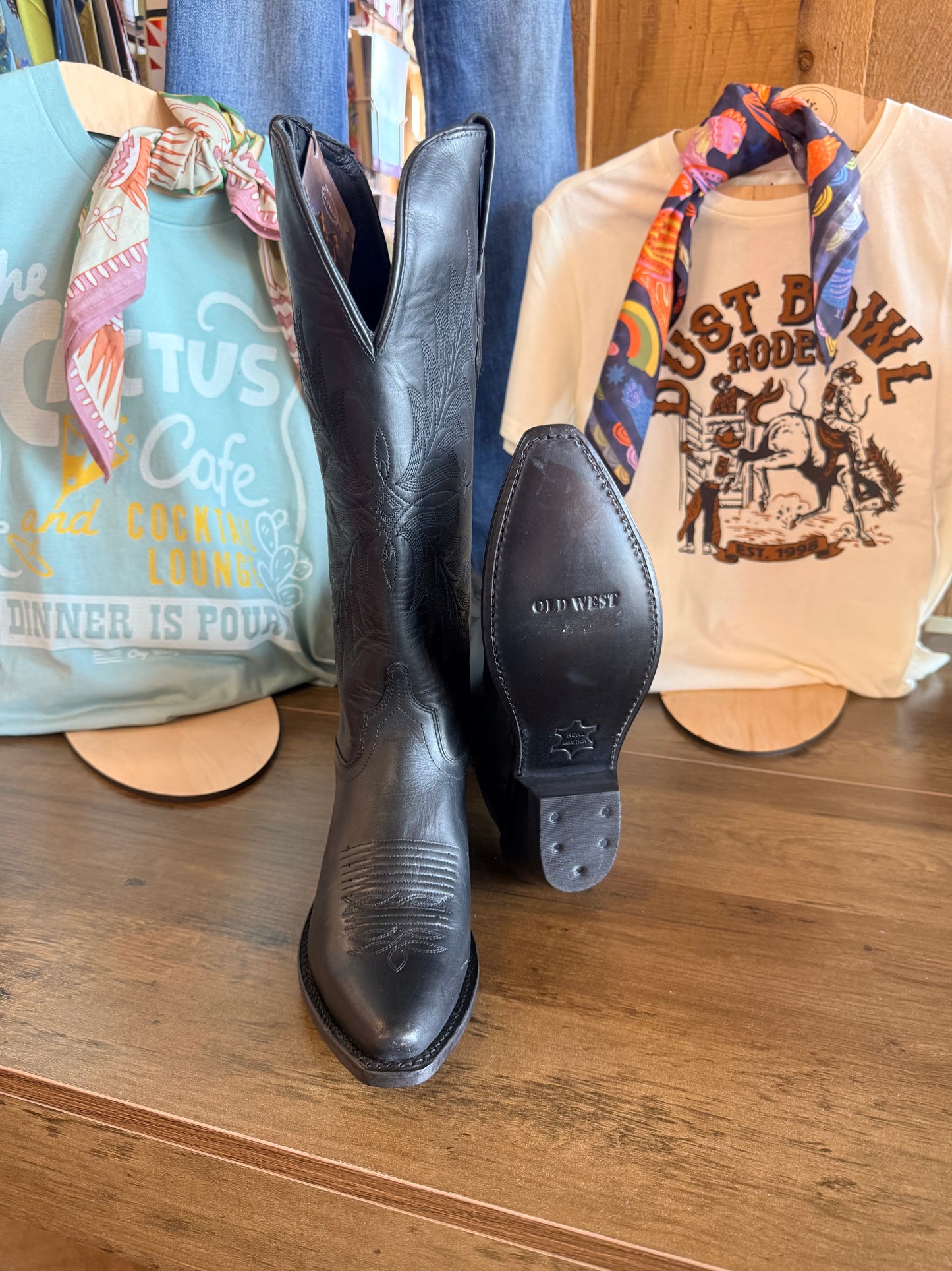 Old West Black Sesame Boots