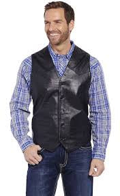 Cripple Creek Black Lamb Leather Vest