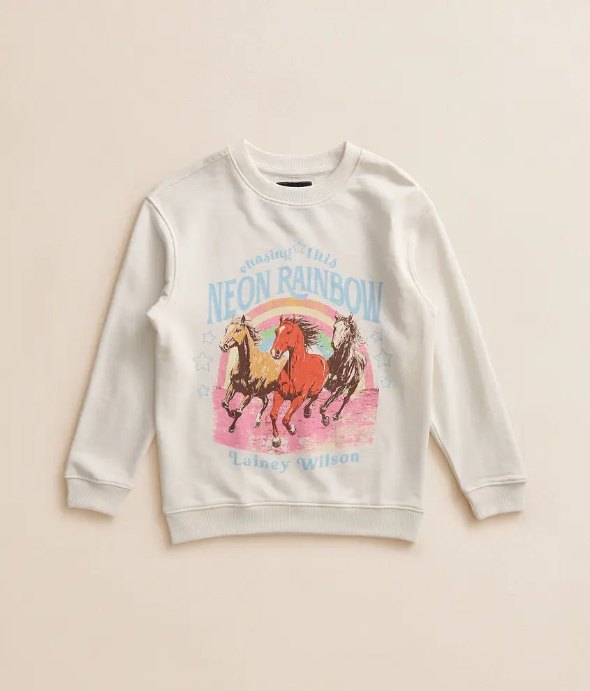 Wrangler®Girls - Lainey Wilson Neon Rainbow Pullover
