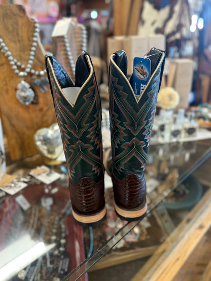 Resistol Chocolate Ostrich Leg Boots