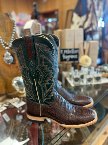 Resistol Chocolate Ostrich Leg Boots