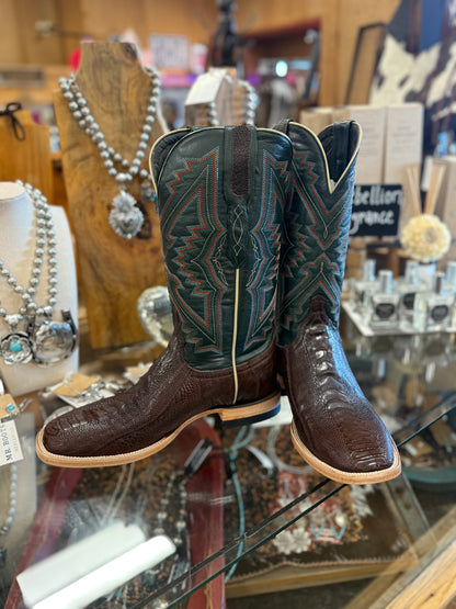 Resistol Chocolate Ostrich Leg Boots