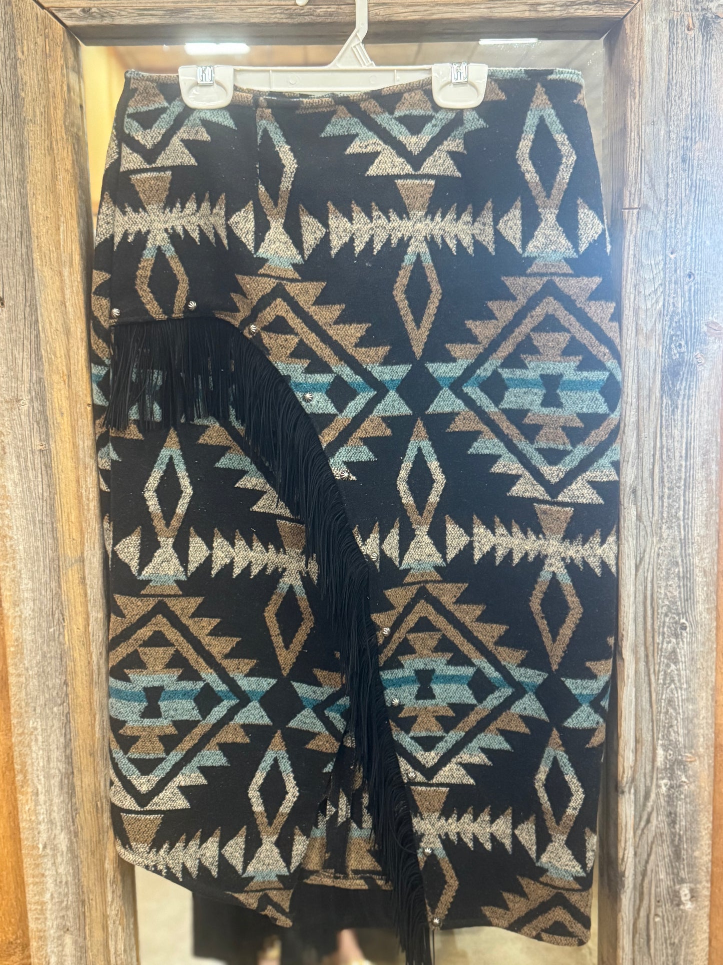 Silverado Kaelyn Apache Black Fringe Skirt