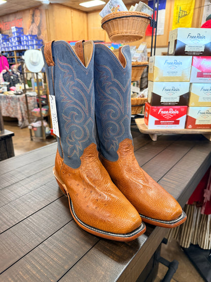 Fenoglio Cognac Belly Ostrich Boots