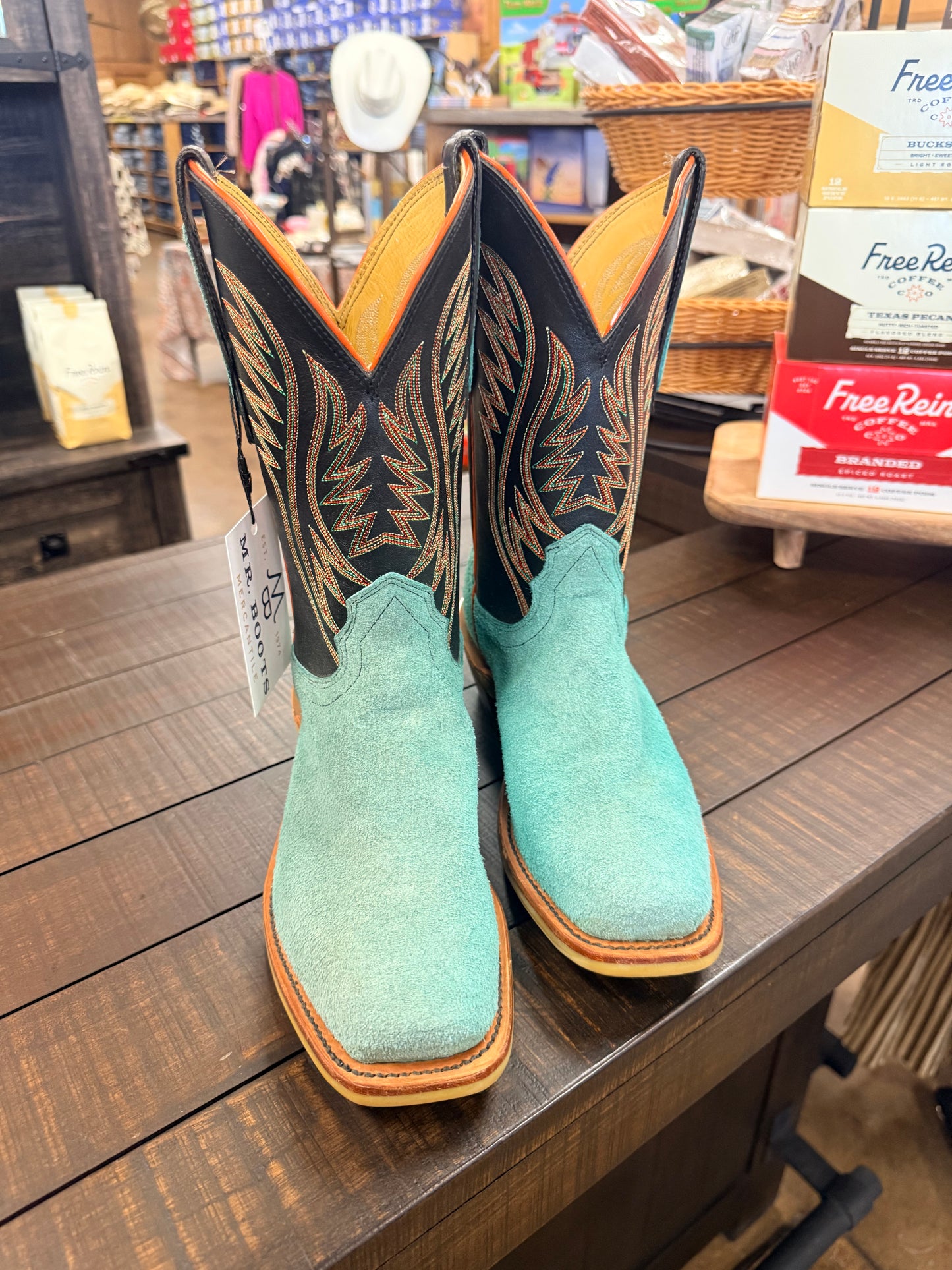 Fenoglio Women's Turquoise Roughout Boots