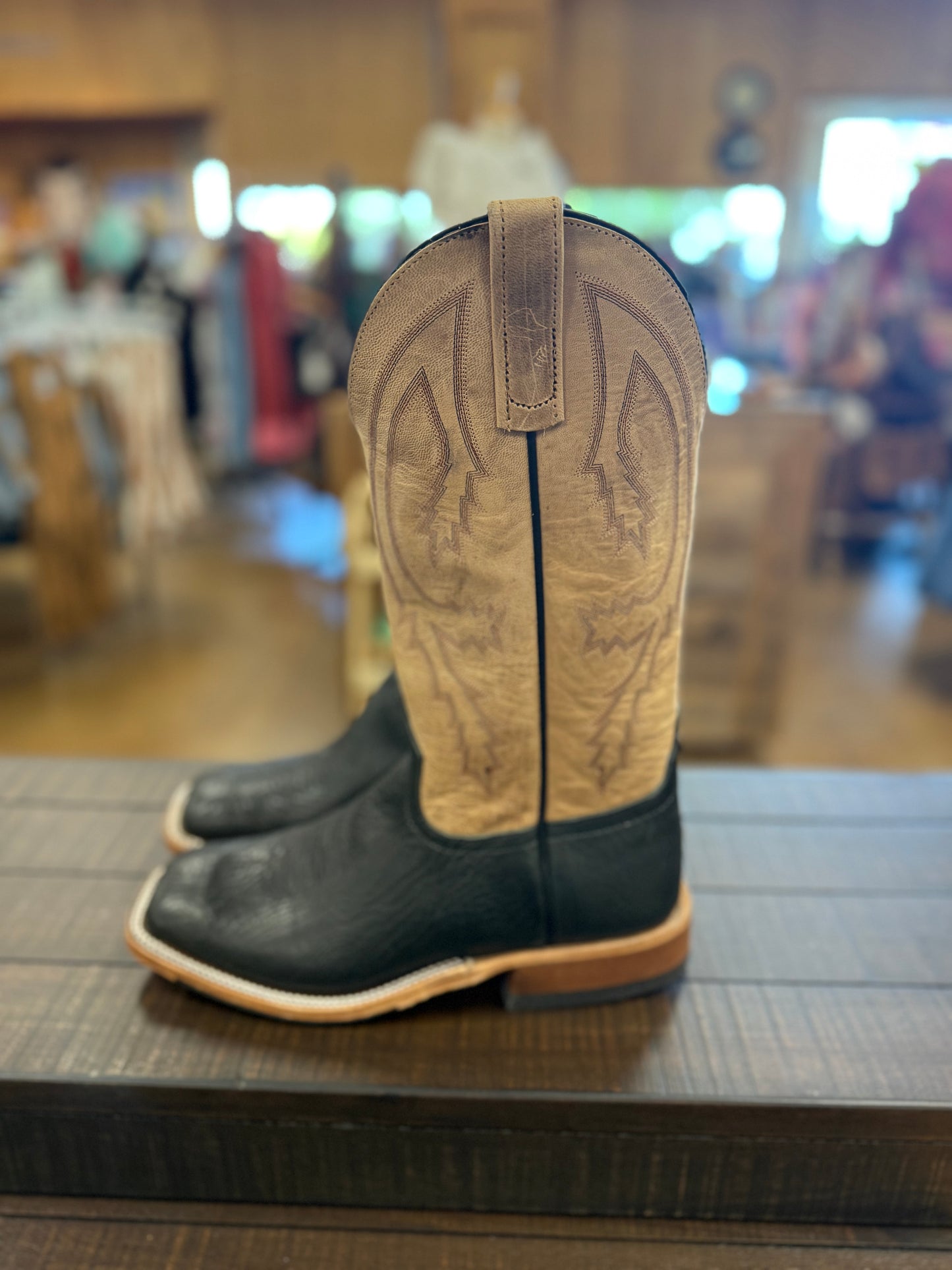 Anderson Bean Black Oiled Shoulder Boots