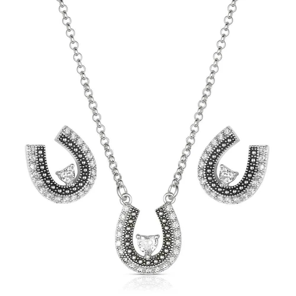 Montana Silversmith Lovely and Lucky Horseshoe Jewelry Set