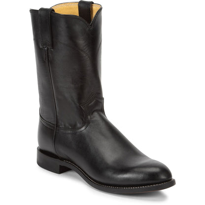 Justin Boots Black Cowhide Jackson 10" Roper Boots