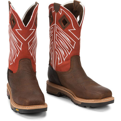 Justin Roughneck 12" Waterproof Steel Toe Boots