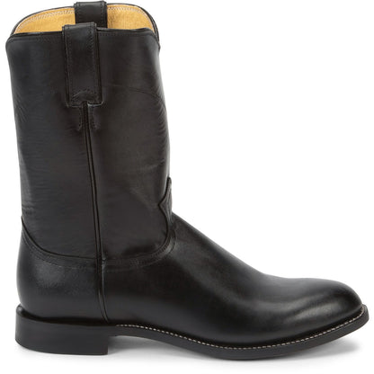 Justin Boots Black Cowhide Jackson 10" Roper Boots