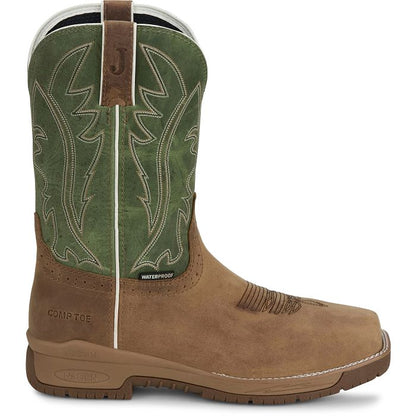 Justin Nitread 11" Waterproof Nano Comp Toe Boots