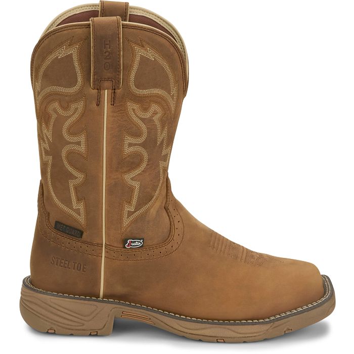 Justin Rush 11" Waterproof Steel Toe Boots