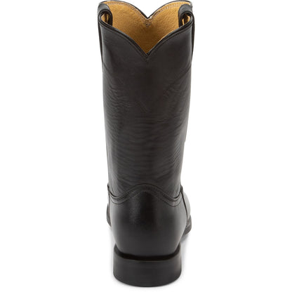 Justin Boots Black Cowhide Jackson 10" Roper Boots
