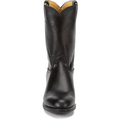 Justin Boots Black Cowhide Jackson 10" Roper Boots