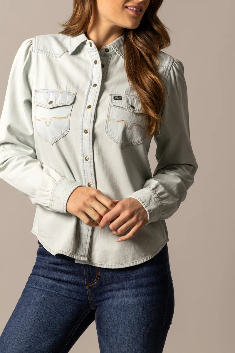 Kimes Ranch - Jane Light Blue Denim Snap Shirt