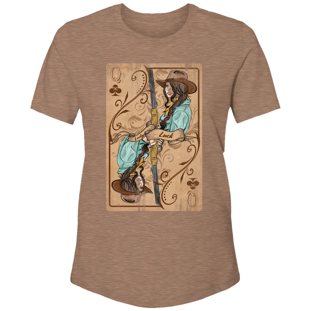 Hooey "Lady Luck" Light Brown T-shirt