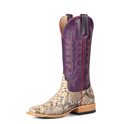 Macie Bean Purple Texas Mink Python Boots